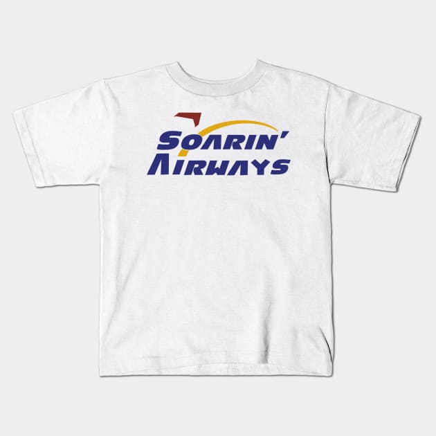 Soarin airways Kids T-Shirt by Hundred Acre Woods Designs